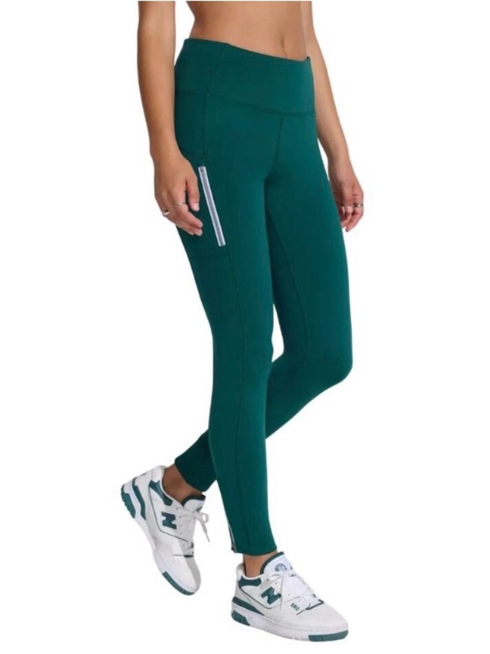 Mondetta L Active Fleece Lined Leggings Zipper Pockets Activewear Athletic Pants